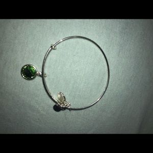 August Charm Bangle With Swarovski Crystal